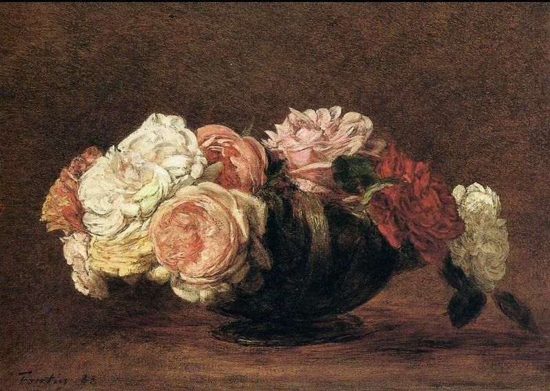 Henri Fantin-Latour Roses in a Bowl